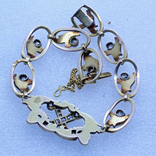 Antique Russian Nouveau Bracelet Gold Diamond Mermaid Dragon Faberge Worker(7002)