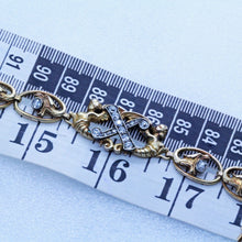 Antique Russian Nouveau Bracelet Gold Diamond Mermaid Dragon Faberge Worker(7002)