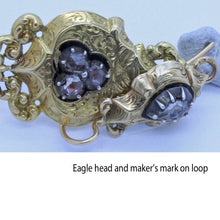 Antique Georgian French Earrings 18k Gold Diamonds Long Ear Pendants (7006)