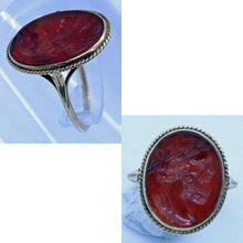 Antique Georgian Ring 18k Gold Intaglio Cameo Carnelian French 18C Unisex (7027)