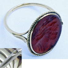 Antique Georgian Ring 18k Gold Intaglio Cameo Carnelian French 18C Unisex (7027)