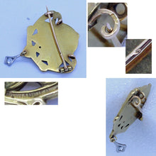 Antique Art Nouveau Brooch Pendant Gold Diamond sgnd Janvier, Nelly Kaplan(7011)