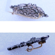 Antique Georgian French Giardinetti Brooch Silver Gold Diamonds Unisex (7022)