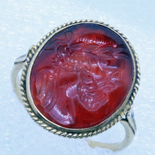 Antique Georgian Ring 18k Gold Intaglio Cameo Carnelian French 18C Unisex (7027)