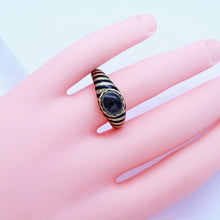 Antique Victorian Memorial Mourning Ring Gold Enamel Hair 1857 Unisex (7029)