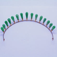 Antique Victorian / Edwardian Tiara 14k gold natural untreated jade metal (7046)