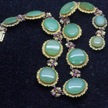 Antique Georgian Necklace 18k Gold Chrysoprase Rubies c1810 English (7052)