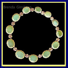 Antique Georgian Necklace 18k Gold Chrysoprase Rubies c1810 English (7052)