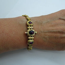 Antique Georgian Bracelet Bangle 18k Gold Garnets Carbuncles French (6800)