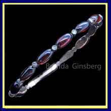 Antique Victorian Bangle Bracelet Gold Garnets Diamonds (7043)