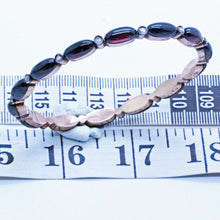 Antique Victorian Bangle Bracelet Gold Garnets Diamonds (7043)