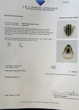 Vintage Retro Ring 18k Gold Jade Diamonds Made circa 1940's Appraisal (7064)