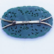 Antique Chinese Jade Brooch Gold Hand Carved Exotic Bird Auspicious Symbols(7058)