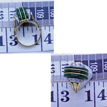 Vintage Retro Ring 18k Gold Jade Diamonds Made circa 1940's Appraisal (7064)