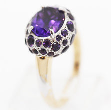 Pomellato Tabou Ring Purple Amethyst 18k Gold Silver Italian Designer (5951)