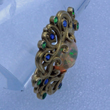 Antique Art Nouveau Brooch F Walter Lawrence Gold Opal Demantoid Sapphires (7067)