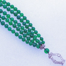 Antique Art Deco Bracelet Platinum Diamonds Chrysoprase / Gem Chalcedony (7066)