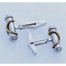 TIFFANY & CO Vintage Cable Cufflinks 18k Gold Sterling Silver Unisex (7086)