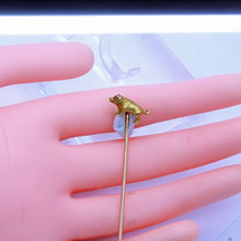 Antique Victorian Brooch Pin 18k Gold Garnet Pig Scarf Tie French Unisex (7106)