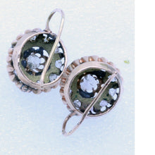 Antique Earrings 14k Gold Rose-cut Diamonds Russian St Petersburg (7113)