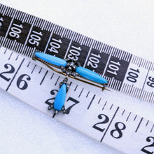 Antique Early Victorian Pair Brooches 18k Gold Turquoise Diamonds Silver (7105)