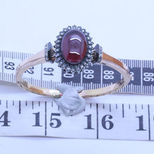 Antique Victorian Bangle Bracelet 18k Gold Diamonds Garnet French Appraisal(7111)