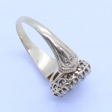 Antique early Victorian Ring 18k Gold Diamonds French Unisex (7112)