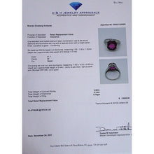 Antique Art Deco Ring Platinum Pink Tourmaline Diamonds Engagement Ring (7076)