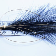 Antique Edwardian Art Deco Aigrette Tiara Gold Diamonds Feathers BlackWhite(7119)