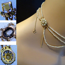 Georgian Set Earrings Necklace 18k Gold Diamonds Pearls French Bridal (7098)