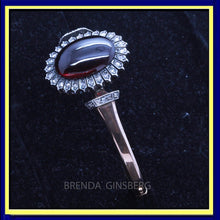 Antique Victorian Bangle Bracelet 18k Gold Diamonds Garnet French Appraisal(7111)