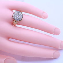 Antique early Victorian Ring 18k Gold Diamonds French Unisex (7112)