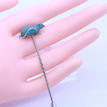 Antique Victorian Mouse Stick Pin Tie Brooch Gold Silver Turquoise Garnet (7114)