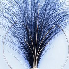 Antique Edwardian Art Deco Aigrette Tiara Gold Diamonds Feathers BlackWhite(7119)