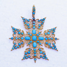 Georgian Set 18k Gold Turquoise Earrings Necklace Bracelets Pendant Brooch (7130)