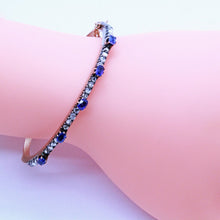 Antique Victorian Bangle Bracelet Diamonds Sapphires 14K Gold w Appraisal (7134)