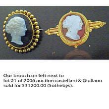 Carlo Giuliano Antique Cameo Brooch 18k Gold Carved Agate Victorian (7121)