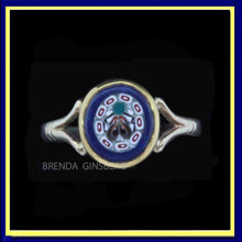 Antique Victorian Micromosaic Ring Gold Micro Mosaic Fly English Unisex (7144)