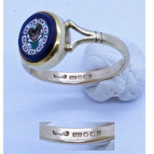 Antique Victorian Micromosaic Ring Gold Micro Mosaic Fly English Unisex (7144)