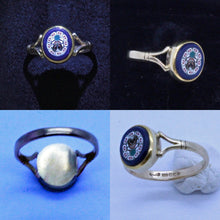 Antique Victorian Micromosaic Ring Gold Micro Mosaic Fly English Unisex (7144)