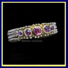 Antique Queen Anne Early Georgian Ring 18k Gold Rubies Unisex Man or Woman(7154)