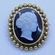 Carlo Giuliano Antique Cameo Brooch 18k Gold Carved Agate Victorian (7121)