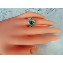 Certified Vintage Natural Emerald Diamond Ring Gold EGL Appraisal Included (6041) (Copy)