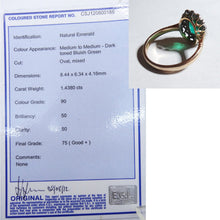 Certified Vintage Natural Emerald Diamond Ring Gold EGL Appraisal Included (6041) (Copy)