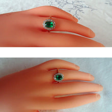 Certified Vintage Natural Emerald Diamond Ring Gold EGL Appraisal Included (6041) (Copy)