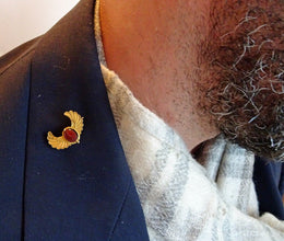 Antique Egyptian Revival Scarab Brooch Gold Carnelian Swivels Victorian (6849)