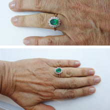 Certified Vintage Natural Emerald Diamond Ring Gold EGL Appraisal Included (6041) (Copy)