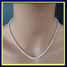 Vintage Natural Saltwater Pearl Necklace Diamond Emerald Gem Certificate (5881)