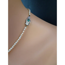 Vintage Natural Saltwater Pearl Necklace Diamond Emerald Gem Certificate (5881)