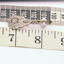 Antique Earrings Belle Epoque Diamonds Gold Platinum Dangle Ear Pendants (7164)